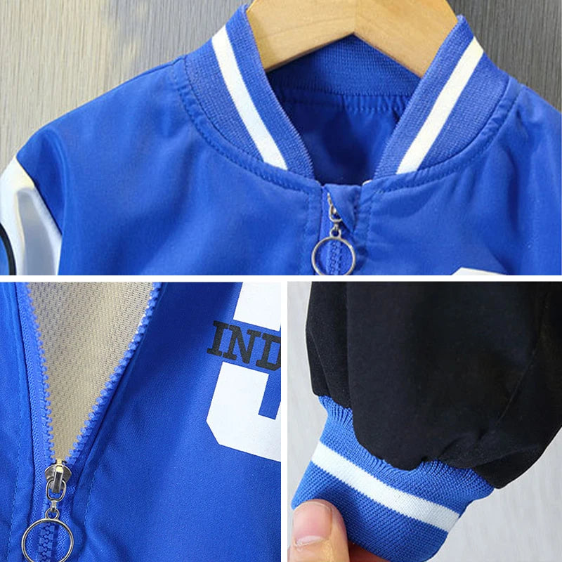 Varsity Letter Colorblock Bomber Jacket for Boys