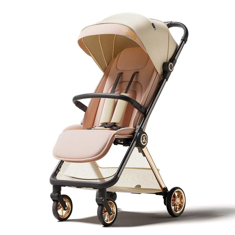 Lightweight Compact Travel Stroller with Reclining Seat – One-Hand Fold & UPF 50+ Canopy