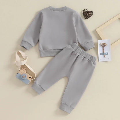 “Mama’s Boy” Baby Sweatshirt & Jogger Set – Cozy Two-Piece Outfit (0–3 Years)