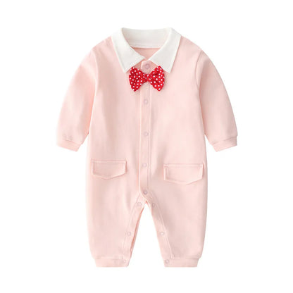 Bow-Tie Tuxedo Romper for Baby Boys