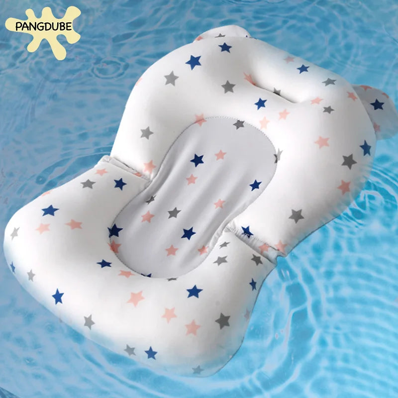 Star Print Adjustable Baby Bath Support Cushion