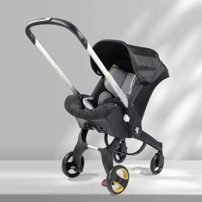Car Seat Stroller Hybrid – 3-in-1 Infant Travel System with One-Click Wheels