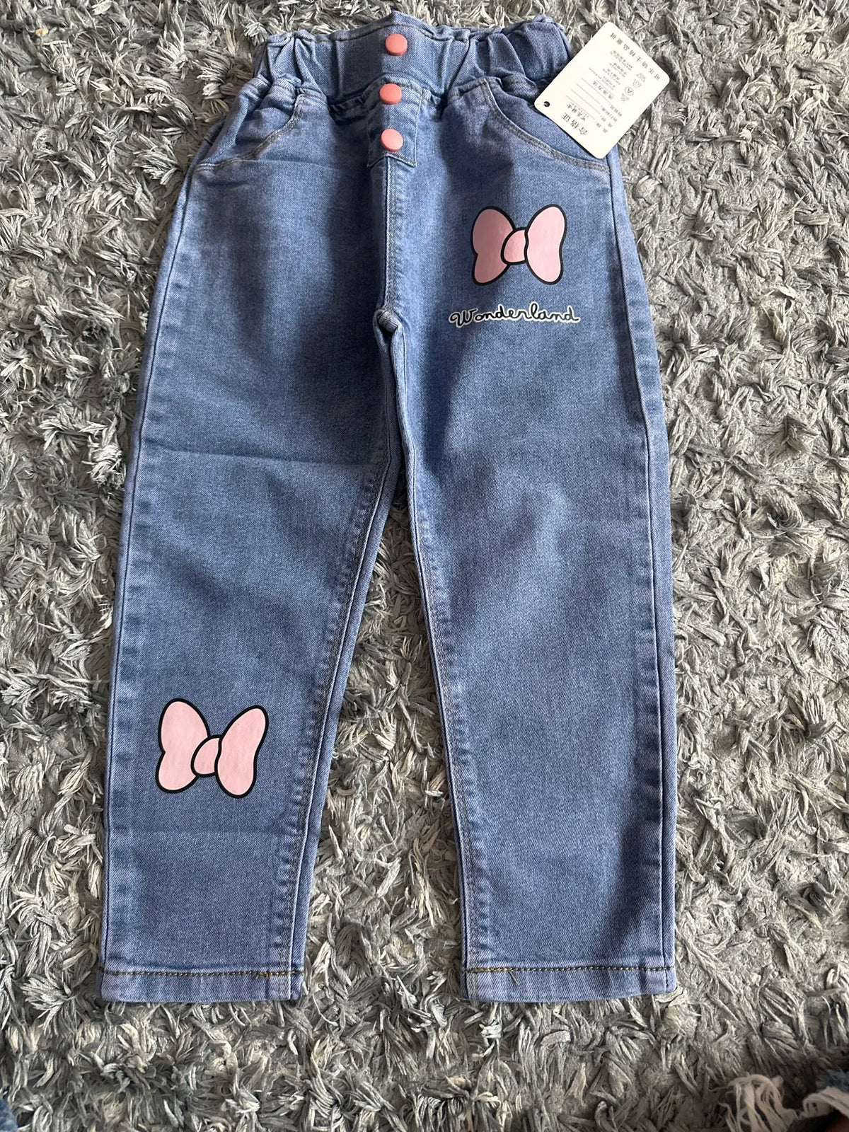 Playful Print Straight-Leg Jeans for Girls
