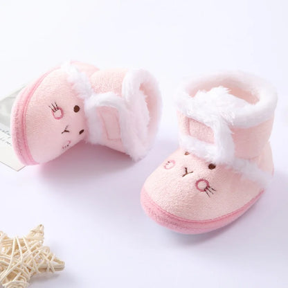 Soft Plush Bear Baby Booties – Cozy Winter First Walkers (0–18 Months)