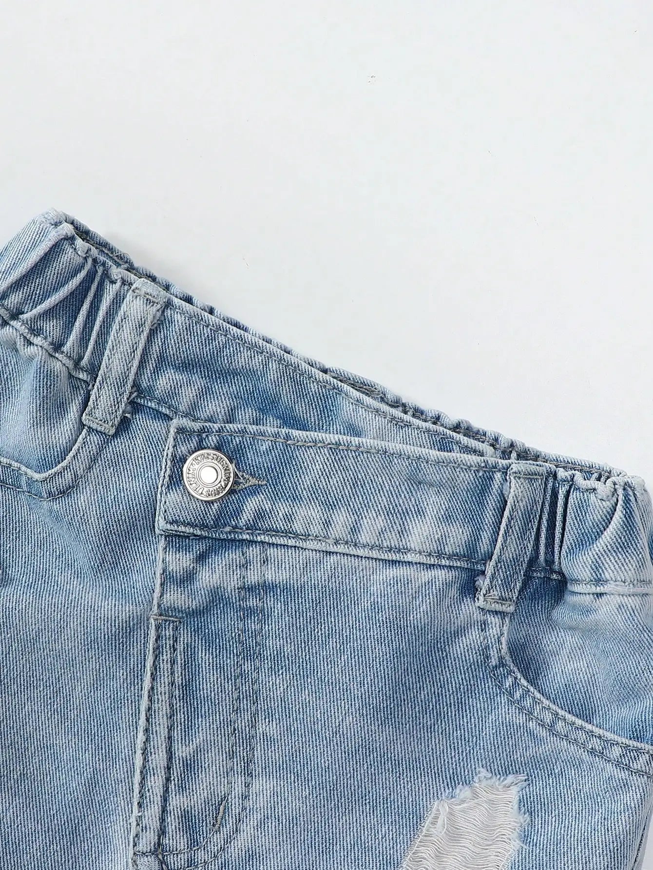 Distressed Denim Vest & Skirt Set for Girls | Trendy Two-Piece Outfit for Kids