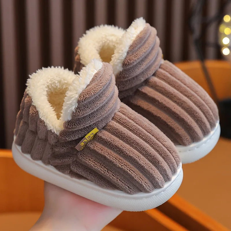 Cozy Winter Slippers for Kids – Plush-Lined, Non-Slip Indoor Shoes (Toddlers & Kids)