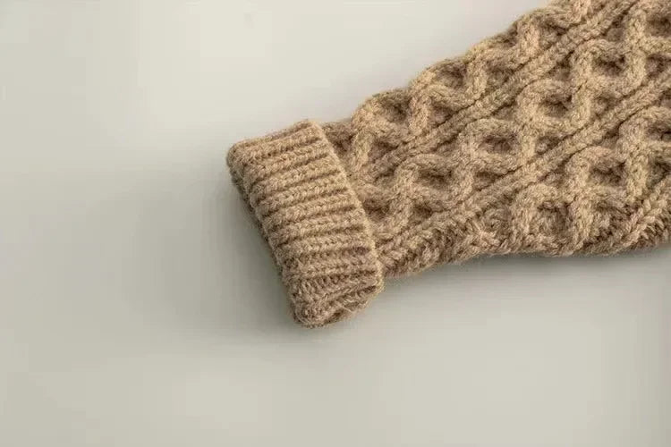 Classic Cable-Knit Cardigan – Cozy Button-Front Sweater for Kids
