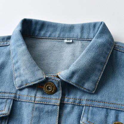 Hooded Button-Front Denim Jacket – Kids Denim Coat