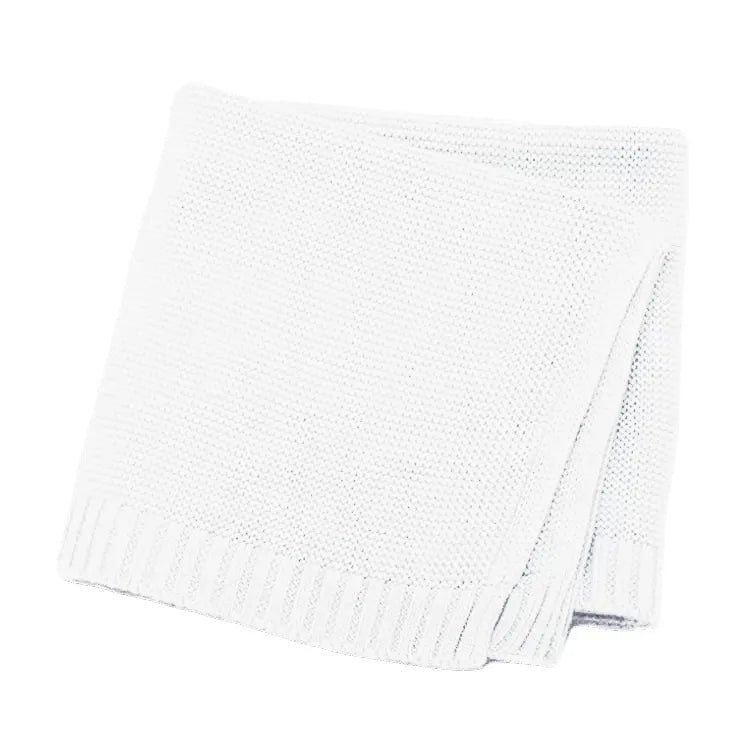 Personalized Embroidered Name Cotton Knit Baby Blanket