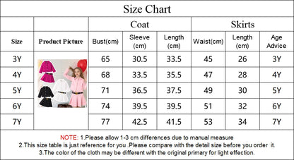 3D Rose Girls’ Blazer & Pleated Skirt Set