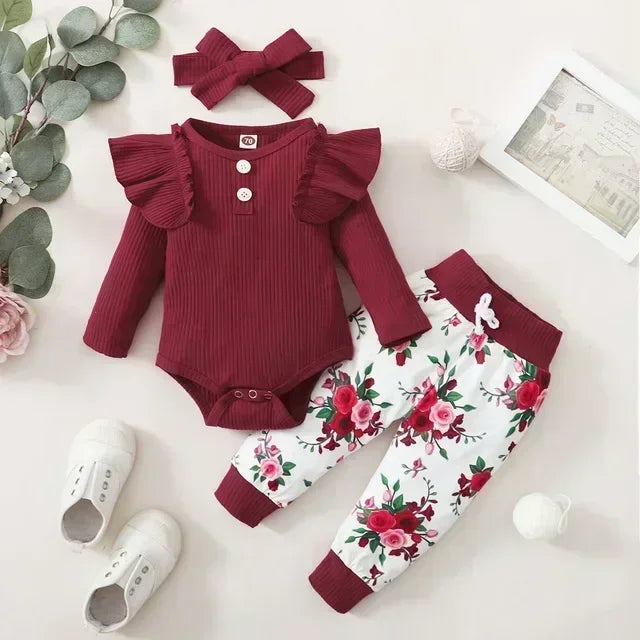 Daisy Tulle Bow Outfit Set for Baby Girls