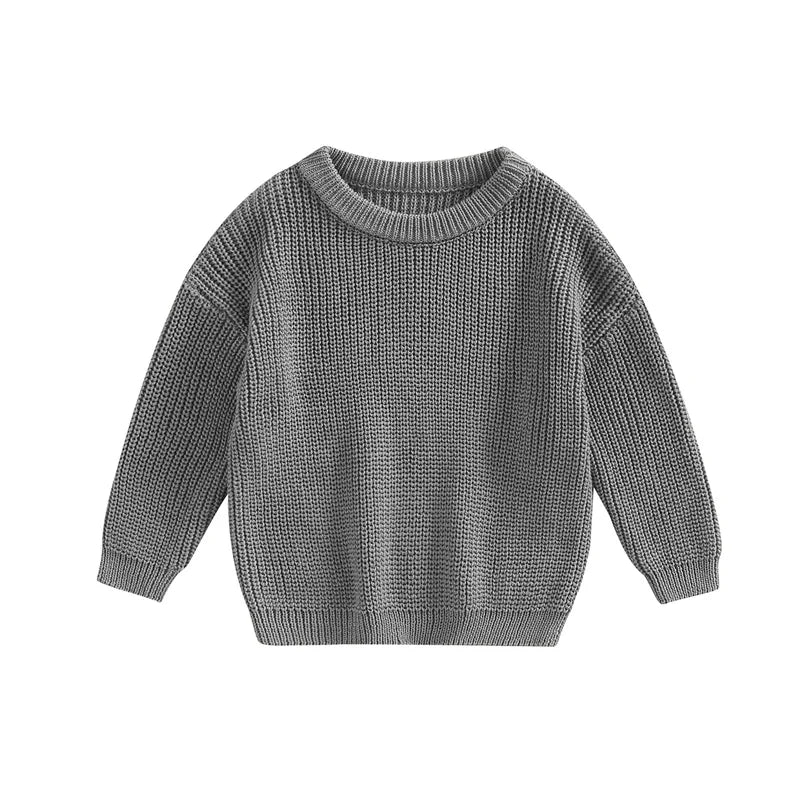 Classic Crewneck Cotton-Blend Knit Sweater for Babies & Kids