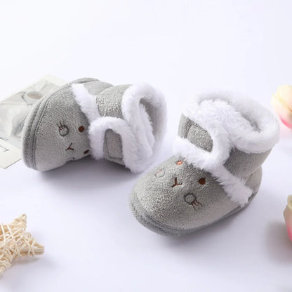 Soft Plush Bear Baby Booties – Cozy Winter First Walkers (0–18 Months)