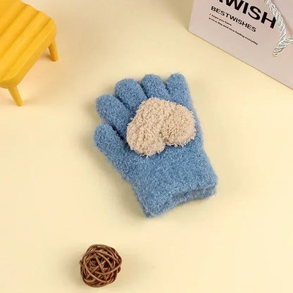 Soft Cartoon Winter Gloves for Toddlers (Ages 1–3)