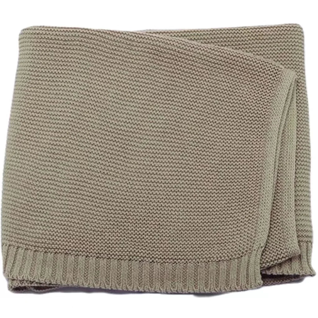 Personalized Embroidered Name Cotton Knit Baby Blanket