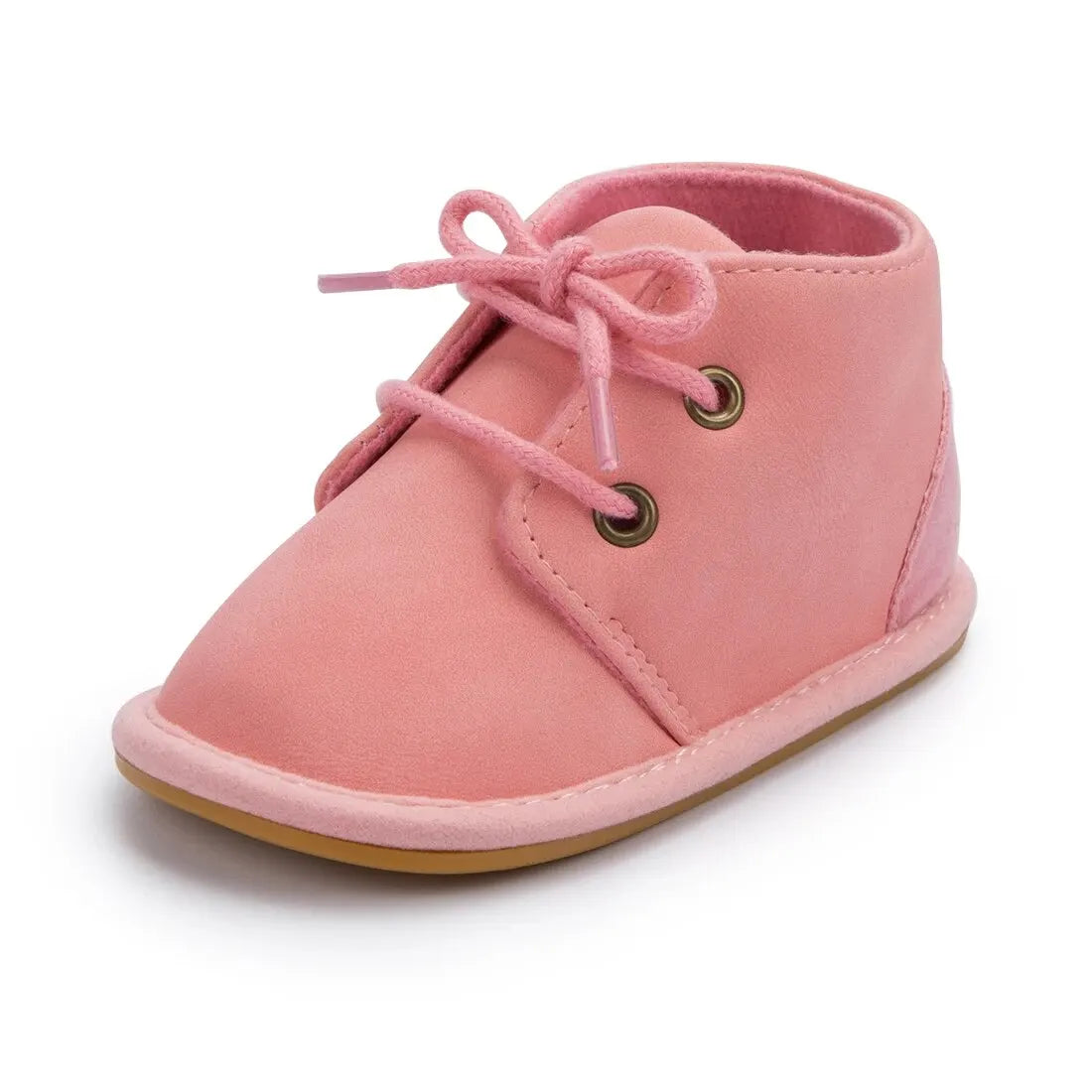 Suede-Look Lace-Up Baby Ankle Boots