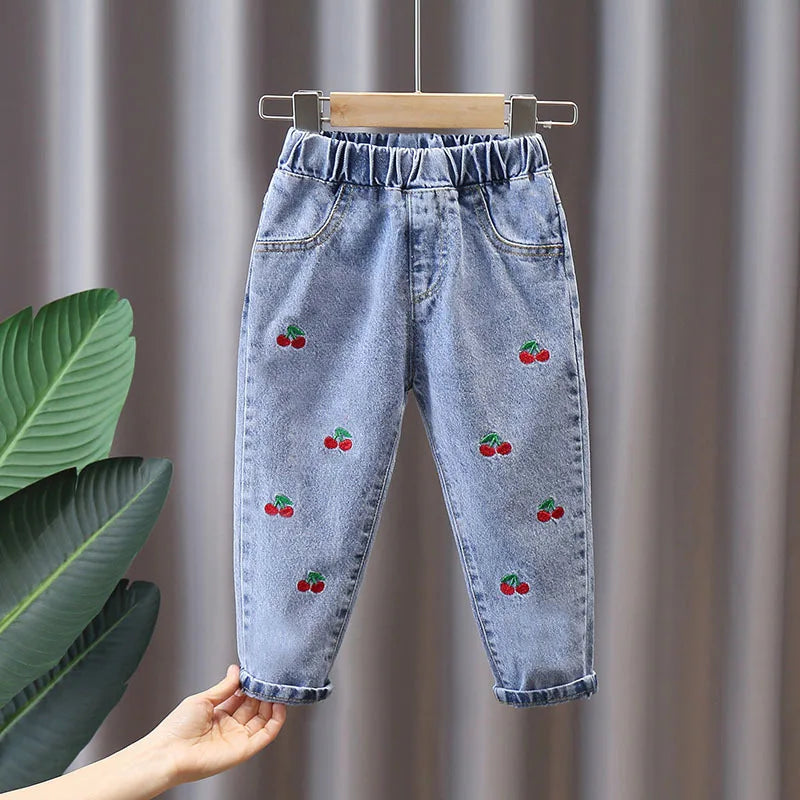 Playful Print Straight-Leg Jeans for Girls
