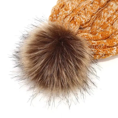 Soft-Knit Pom Pom Winter Trio: Cozy Beanie, Plush Infinity Scarf & Gloves Set