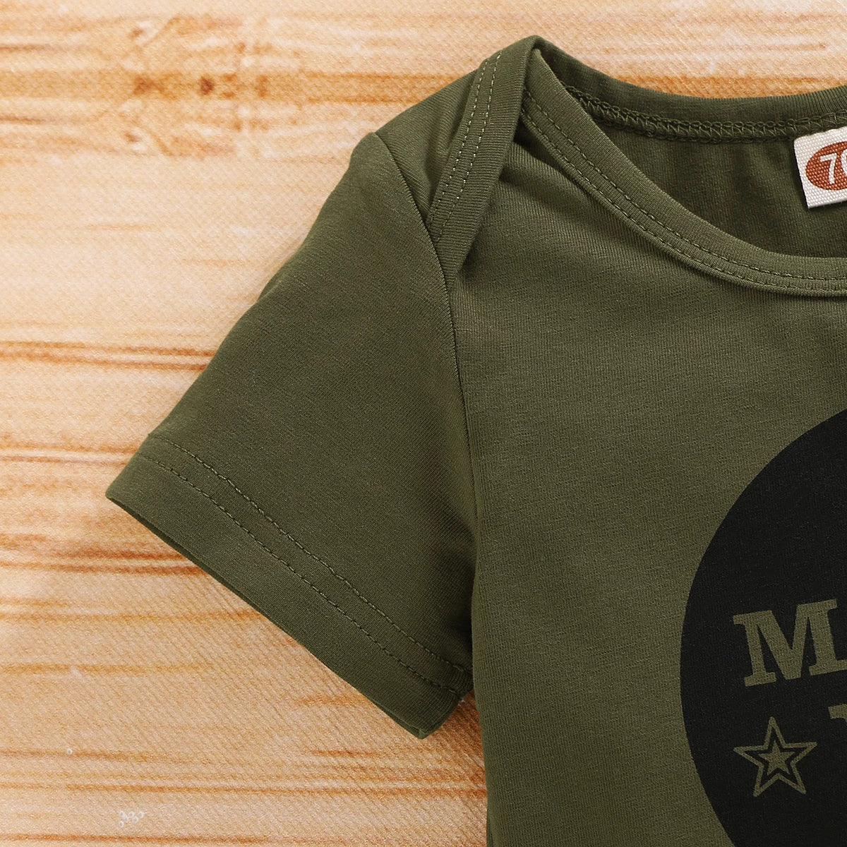 Camo “Mama’s Boy” Bodysuit, Joggers & Hat Set