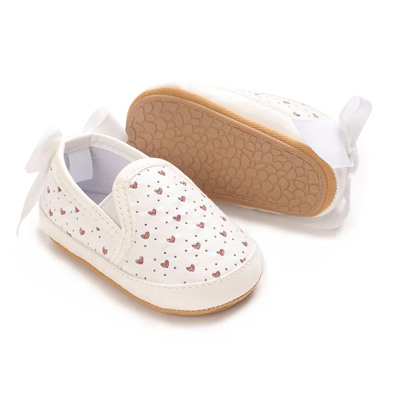Scalloped T-Strap Baby Mary Jane Shoes with Bows & Cutout Details