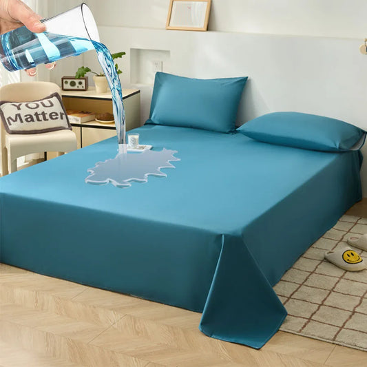 Waterproof TPU Flat Bed Sheet for Kids & Family Beds