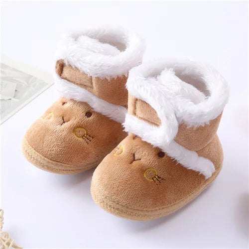 Soft Plush Bear Baby Booties – Cozy Winter First Walkers (0–18 Months)