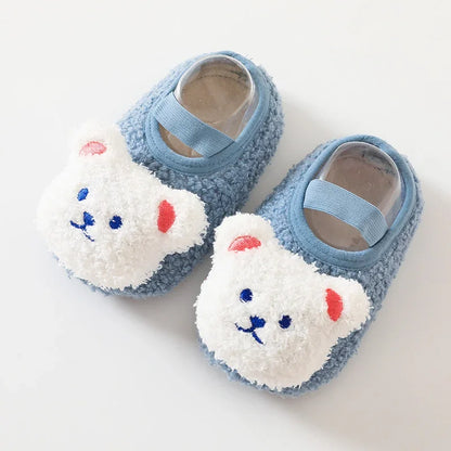Plush Bear Baby First Walker Shoes – Soft, Non-Slip & Cozy (0–18 Months)
