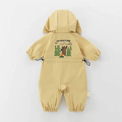 Lightweight Hooded Utility Romper for Babies