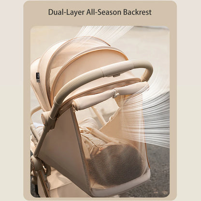 Lightweight Compact Travel Stroller with Reclining Seat – One-Hand Fold & UPF 50+ Canopy