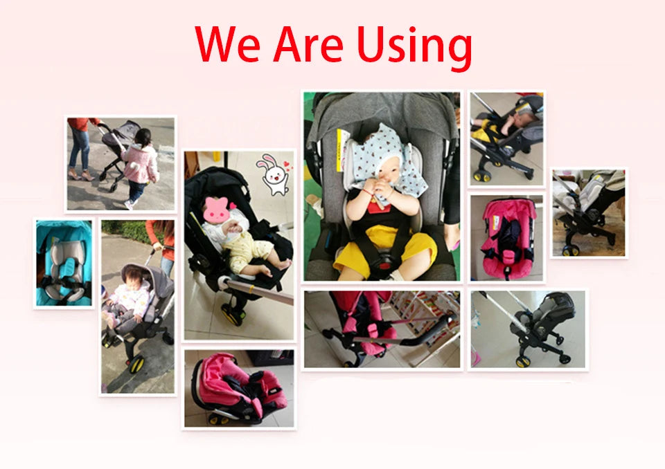 Car Seat Stroller Hybrid – 3-in-1 Infant Travel System with One-Click Wheels