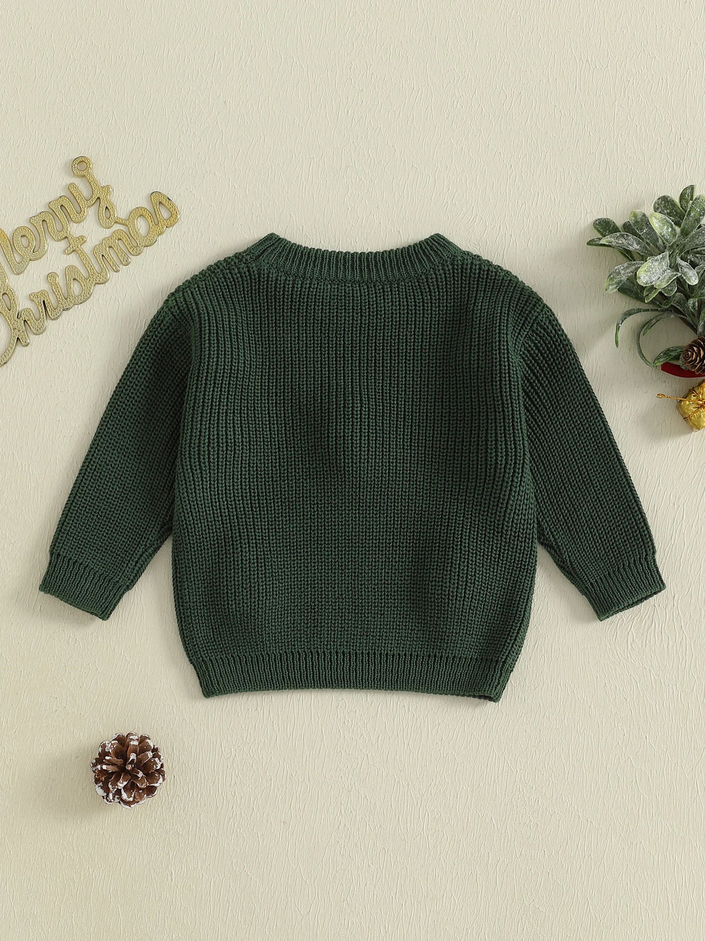 Kids Knit Sweater with 3D Beanie Detail – Cozy Crewneck Pullover (0 - 5 Years)