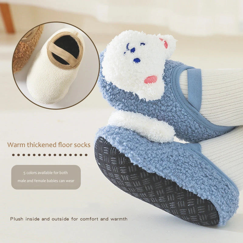 Plush Bear Baby First Walker Shoes – Soft, Non-Slip & Cozy (0–18 Months)