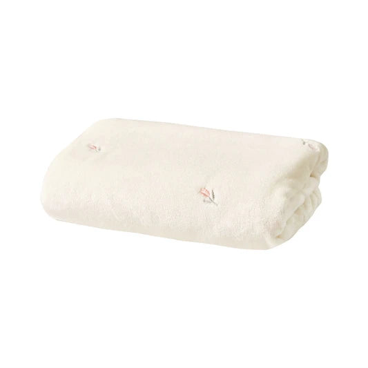 Embroidered Polar Fleece Baby Blanket with Tiny Motifs