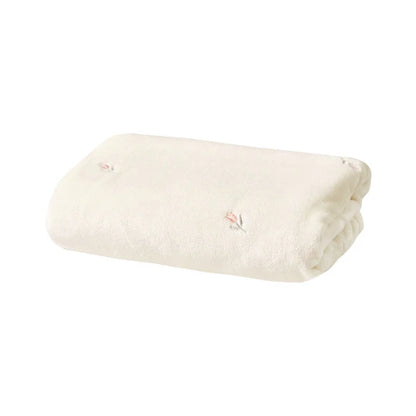 Embroidered Polar Fleece Baby Blanket with Tiny Motifs