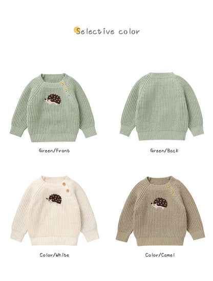 Cable-Knit Baby & Toddler Sweater – Soft Winter Pullover with Crew Neck (6 Months–3 Years)