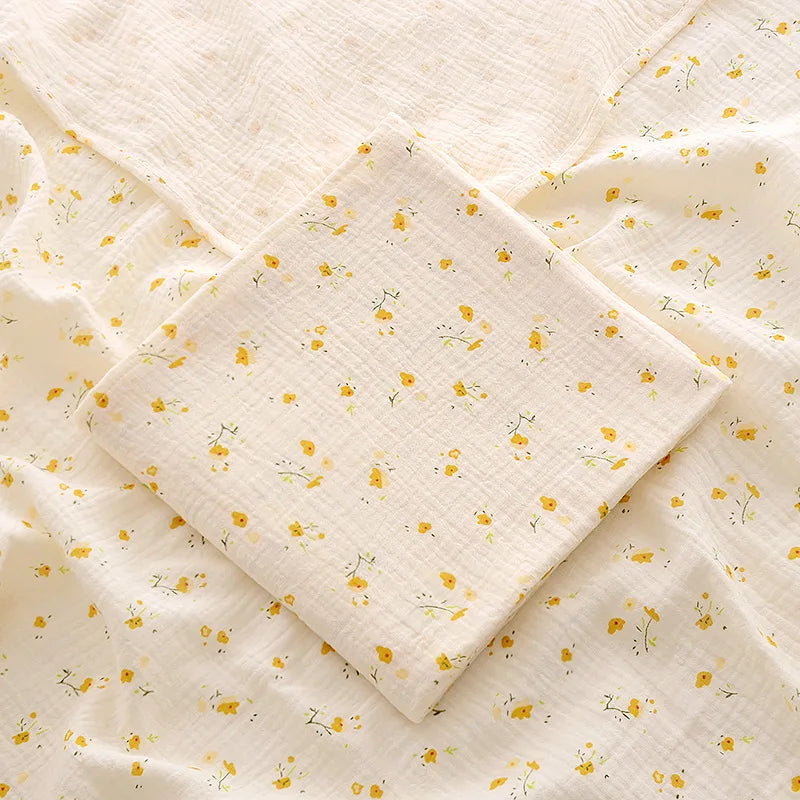 Playful Heart & Animal Print Cotton Muslin Baby Blanket