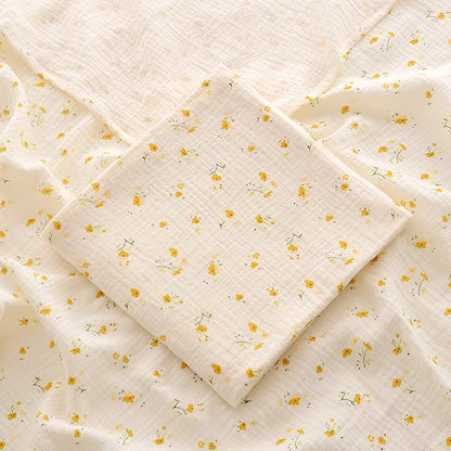Playful Heart & Animal Print Cotton Muslin Baby Blanket