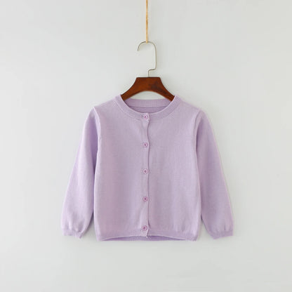 Knit Cardigan Sweater for Babies, Toddlers & Little Kids (9 Months–7 Years) – Button-Front, Embroidered Animals & Floral Details