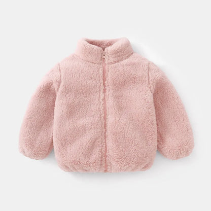 Plush Teddy Fleece Zip Jacket for Babies & Kids