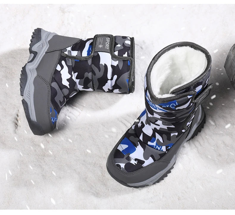 Waterproof Snow Boots for Kids – Plush-Lined Winter Boots with Non-Slip Sole (Toddlers & Youth)