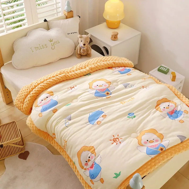 Dinosaur Print Minky Reversible Kids Blanket