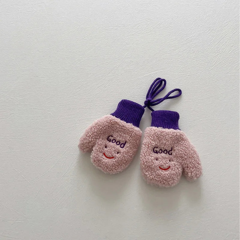 Lamb Fleece Baby Mittens – Cozy Plush Winter Gloves for Toddlers (1–4 Years)