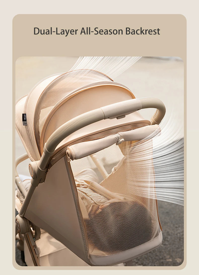 Lightweight Compact Travel Stroller with Reclining Seat – One-Hand Fold & UPF 50+ Canopy
