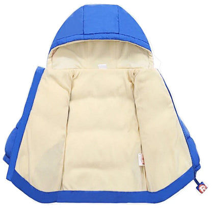 Bear Patch Hooded Puffer Jacket for Boys