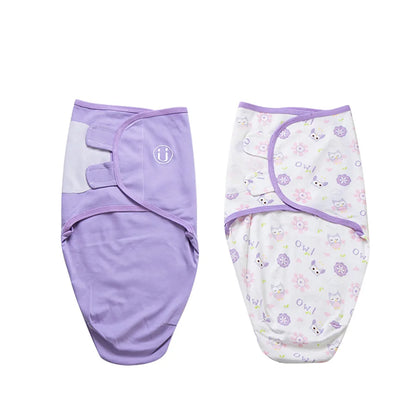 2-Piece Cotton Baby Swaddle Set with Animal & Nature Prints