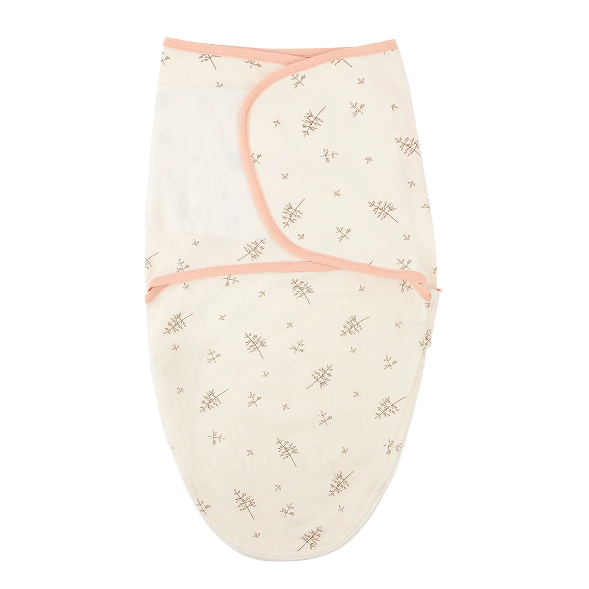 Cartoon Print Cotton Baby Swaddle Wrap with Adjustable Velcro & Zipper