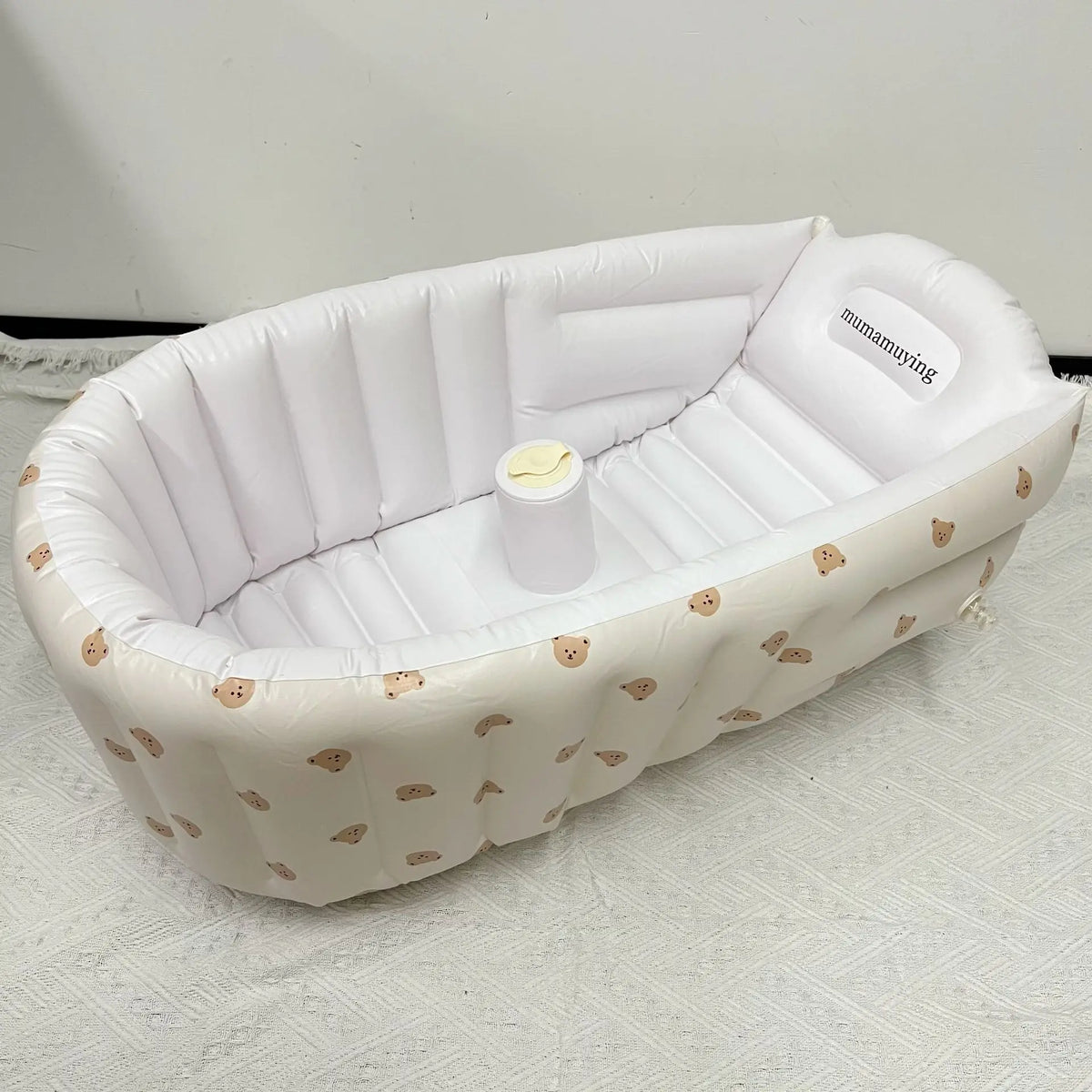 Inflatable Baby Bath Tub with Cushioned Backrest