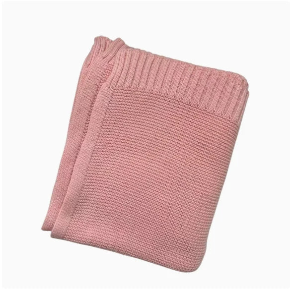 Personalized Embroidered Name Cotton Knit Baby Blanket