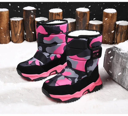 Waterproof Snow Boots for Kids – Plush-Lined Winter Boots with Non-Slip Sole (Toddlers & Youth)