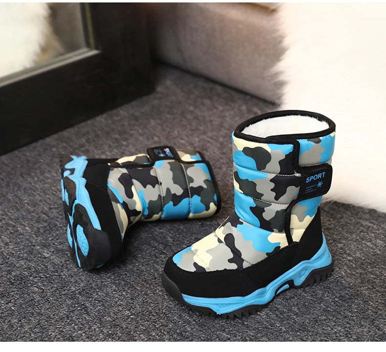 Waterproof Snow Boots for Kids – Plush-Lined Winter Boots with Non-Slip Sole (Toddlers & Youth)